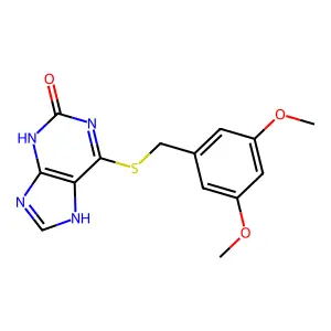 6-[(3,5-dimethoxyphenyl)methylsulfanyl]-9H-purin-2-ol structure