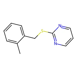 2-[(2-Methylphenyl)methylsulfanyl]pyrimidine structure