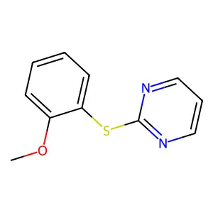 2-(2-Methoxyphenyl)sulfanylpyrimidine structure