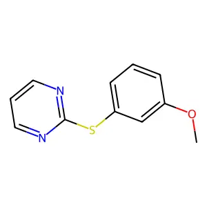 2-(3-Methoxyphenyl)sulfanylpyrimidine structure