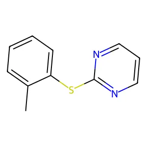 Pyrimidine, 2-[(2-methylphenyl)thio]- structure