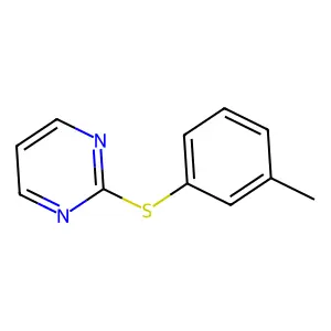 Pyrimidine, 2-[(3-methylphenyl)thio]- structure