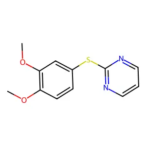 2-(3,4-Dimethoxyphenyl)sulfanylpyrimidine structure