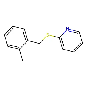 Pyridine, 2-[[(2-methylphenyl)methyl]thio]- structure