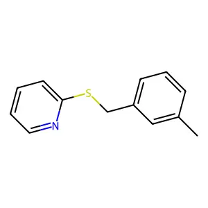 Pyridine, 2-[[(3-methylphenyl)methyl]thio]- structure