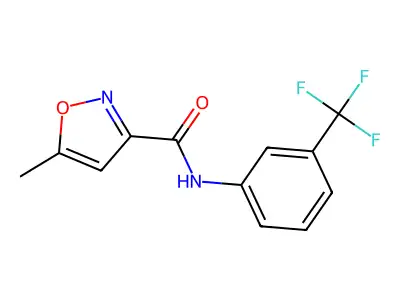 5-methyl-N-[3-(trifluoromethyl)phenyl]-1,2-oxazole-3-carboxamide structure