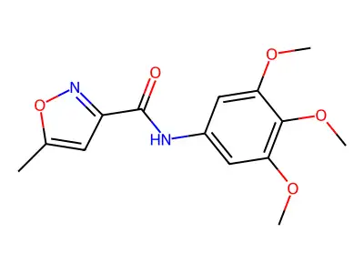5-methyl-N-(3,4,5-trimethoxyphenyl)-1,2-oxazole-3-carboxamide structure
