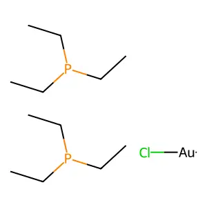 Gold, chlorobis(triethylphosphine)- structure