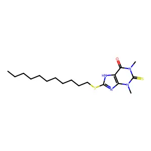 1,2,3,9-Tetrahydro-1,3-dimethyl-2-thioxo-8-(undecylthio)-6H-purin-6-one structure