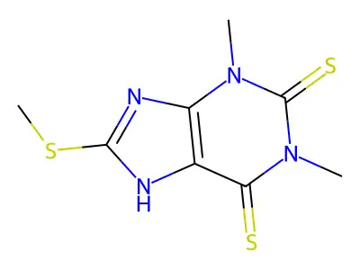 2,6-Dithio-8-methylthiotheophylline structure