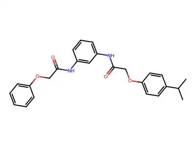2-(4-isopropylphenoxy)-N-{3-[(phenoxyacetyl)amino]phenyl}acetamide structure