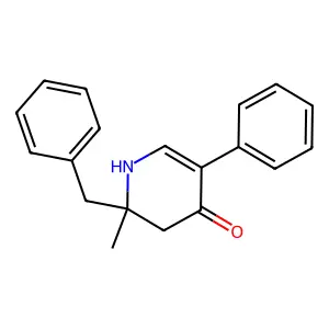 2,3-Dihydro-2-methyl-5-phenyl-2-(phenylmethyl)-4(1H)-pyridinone structure