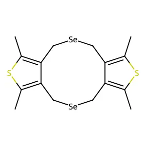 1,3,7,9-Tetramethyl-4H,6H,10H,12H-[1,6]diselenecino[3,4-c:8,9-c']bisthiophene structure