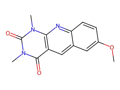 7-Methoxy-1,3-dimethylpyrimido[4,5-b]quinoline-2,4-dione structure