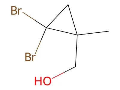 (2,2-Dibromo-1-methylcyclopropyl)methanol structure
