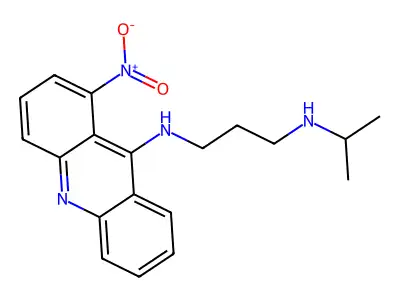 N-(1-Methylethyl)-N'-(1-nitro-9-acridinyl)-1,3-propanediamine structure