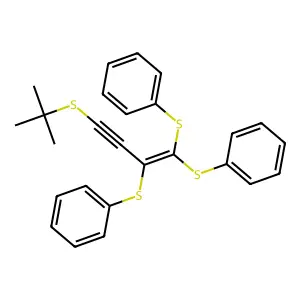 [4-Tert-butylsulfanyl-1,1-bis(phenylsulfanyl)but-1-en-3-yn-2-yl]sulfanylbenzene structure
