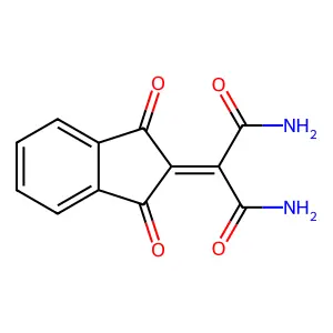 2-(1,3-Dioxoinden-2-ylidene)propanediamide structure
