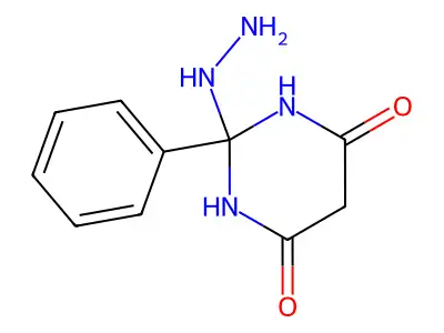 2-Hydrazinyl-2-phenyl-2,5-dihydropyrimidine-4,6-diol structure