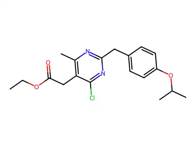 5-Pyrimidineacetic acid, 6-chloro-2-(4-isopropoxybenzyl)-4-methyl-, ethyl ester structure