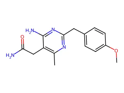 5-Pyrimidineacetamide, 6-amino-2-(4-methoxybenzyl)-4-methyl- structure