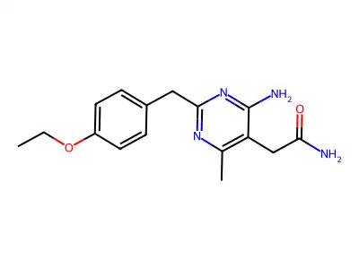 5-Pyrimidineacetamide, 6-amino-2-(4-ethoxybenzyl)-4-methyl- structure