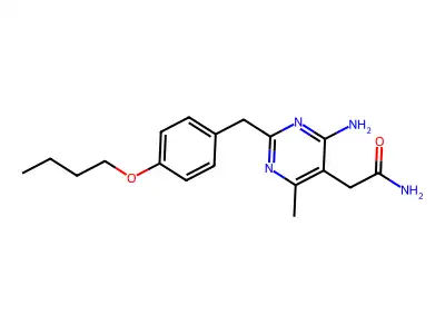 5-Pyrimidineacetamide, 6-amino-2-(4-butoxybenzyl)-4-methyl- structure