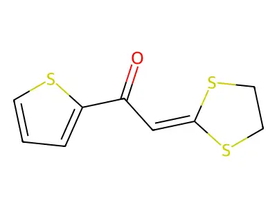 Ethanone, 2-(1,3-dithiolan-2-ylidene)-1-(2-thienyl)- structure