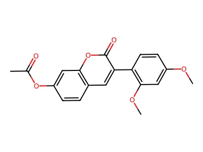 3-(2,4-dimethoxyphenyl)-2-oxo-2H-chromen-7-yl acetate structure