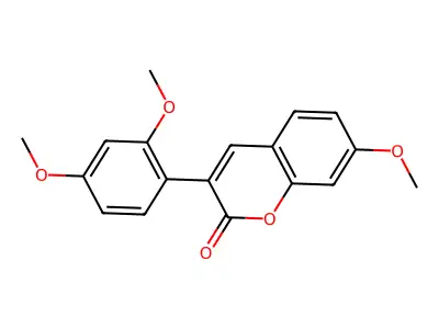 3-(2,4-dimethoxyphenyl)-7-methoxy-2H-chromen-2-one structure
