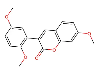 3-(2,5-dimethoxyphenyl)-7-methoxy-2H-chromen-2-one structure