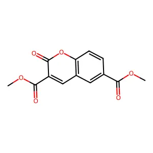 2H-1-Benzopyran-3,6-dicarboxylic acid, 2-oxo-, dimethyl ester structure