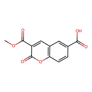 3-Carbomethoxy-6-carboxycoumarin structure