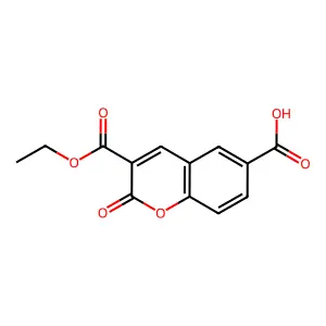 3-Carbethoxy-6-carboxycoumarin structure