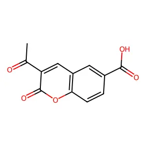 3-乙酰基-2-氧代-2H-1-苯并吡喃-6-甲酸 structure
