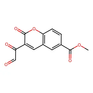 2H-1-Benzopyran-6-carboxylic acid, 3-glyoxyloyl-2-oxo-, methyl ester structure