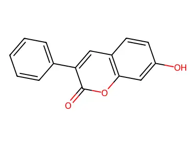 7-hydroxy-3-phenyl-2H-chromen-2-one structure