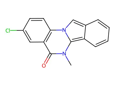 3-chloro-6-methylisoindolo[2,1-a]quinazolin-5(6H)-one structure