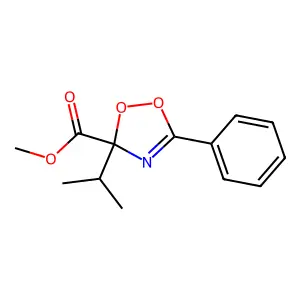 Methyl 5-phenyl-3-propan-2-yl-1,2,4-dioxazole-3-carboxylate structure