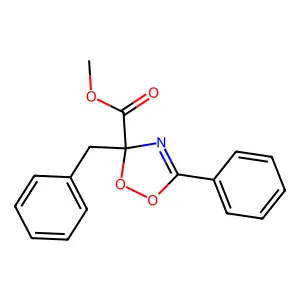 Methyl 3-benzyl-5-phenyl-3H-1,2,4-dioxazole-3-carboxylate structure