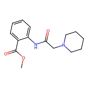 Methyl 2-((2-(1-piperidinyl)acetyl)amino)benzoate structure