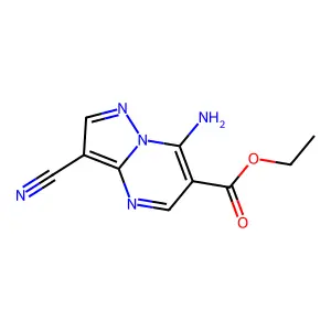 Ethyl 7-amino-3-cyanopyrazolo[1,5-a]pyrimidine-6-carboxylate structure