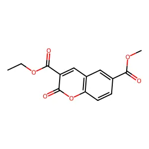 3-Carbethoxy-6-carbomethoxycoumarin structure