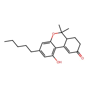1-hydroxy-6,6-dimethyl-3-pentyl-7,8-dihydro-6aH-benzo[c]chromen-9-one structure