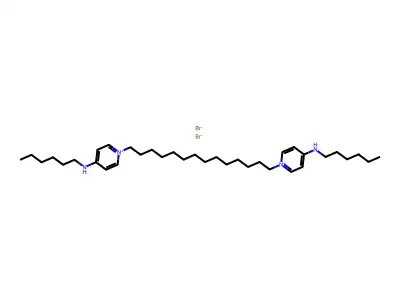 1,14-Bis(4-(hexylamino)-1-pyridinium)tetradecane dibromide structure