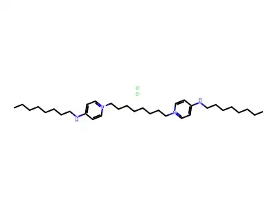 1,1'-(Octane-1,8-diyl)bis(N-octylpyridin-4(1H)-imine)--hydrogen chloride (1/2) structure