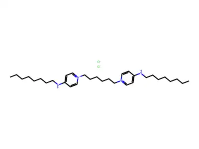 1,1'-(Hexane-1,6-diyl)bis(N-octylpyridin-4(1H)-imine)--hydrogen chloride (1/2) structure