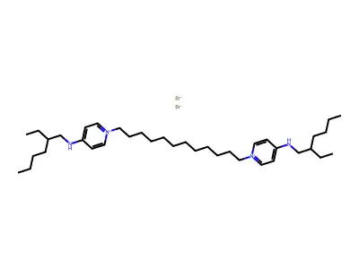 Pyridinium, 1,1'-(1,12-dodecanediyl)bis(4-((2-ethylhexyl)amino)-, dibromide structure