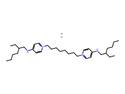 Pyridinium, 1,1'-(1,8-octanediyl)bis(4-((2-ethylhexyl)amino)-, dibromide structure