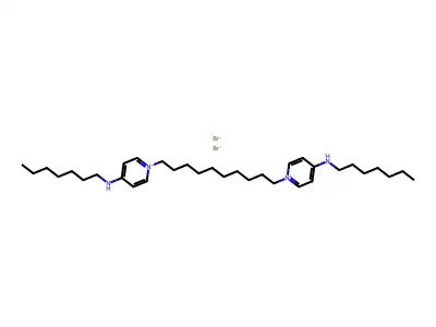 1,1'-(Decane-1,10-diyl)bis(N-heptylpyridin-4(1H)-imine)--hydrogen bromide (1/2) structure